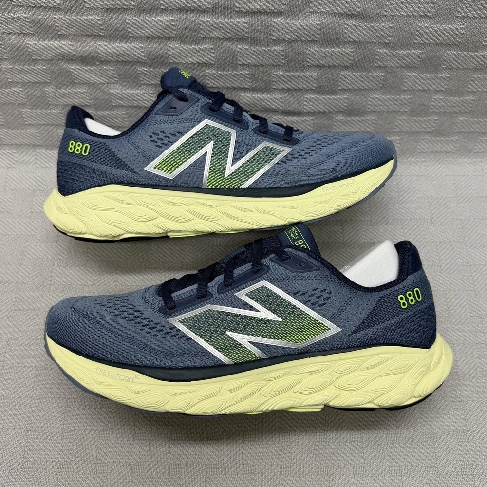 New Balance Fresh Foam X 880v14 Shoes Mens Size 7 Grey Yellow‎ Running